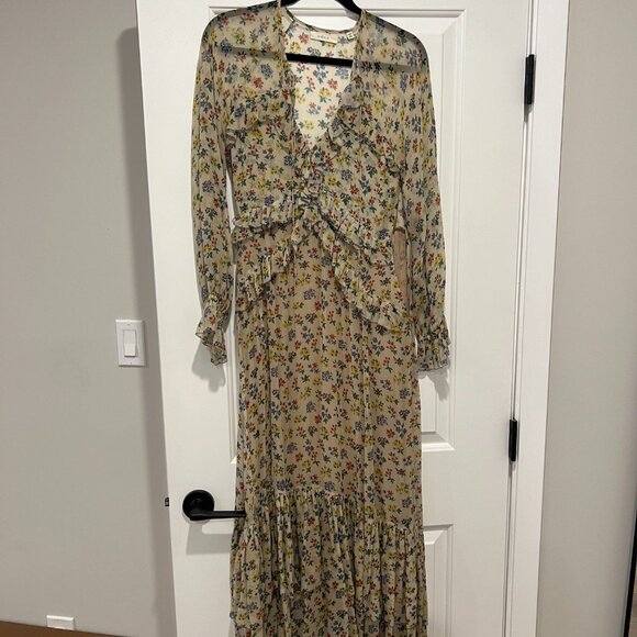 Doen Saffron Silk Dress in Bouquet size small - Picture 7 of 9